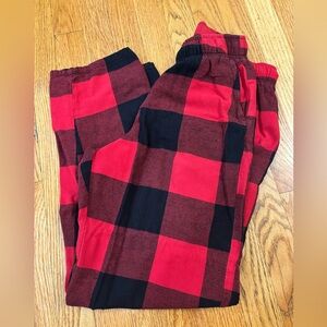 Old Navy Red and Black Plaid Sweatpants